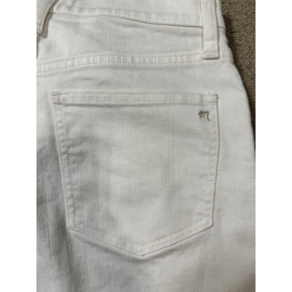 Madewell Women's Straight Crop White Denim Jeans - Size 25x28 - Picture 4 of 8